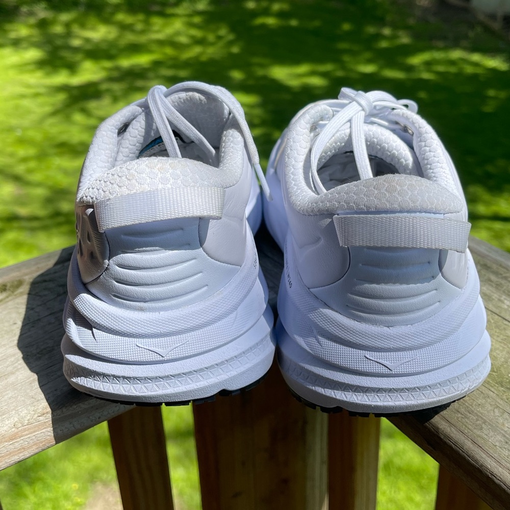 Hoka Bondi Women's White Running Shoes - Picture 5 of 13